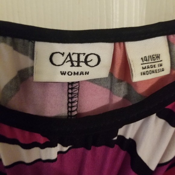 Cato Pink/Orange Blouse - Picture 3 of 4